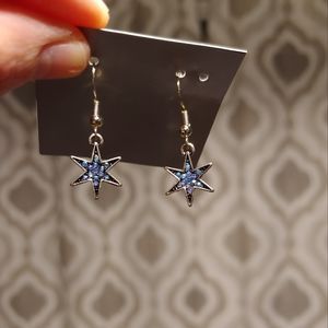 Sparkly blue earrings